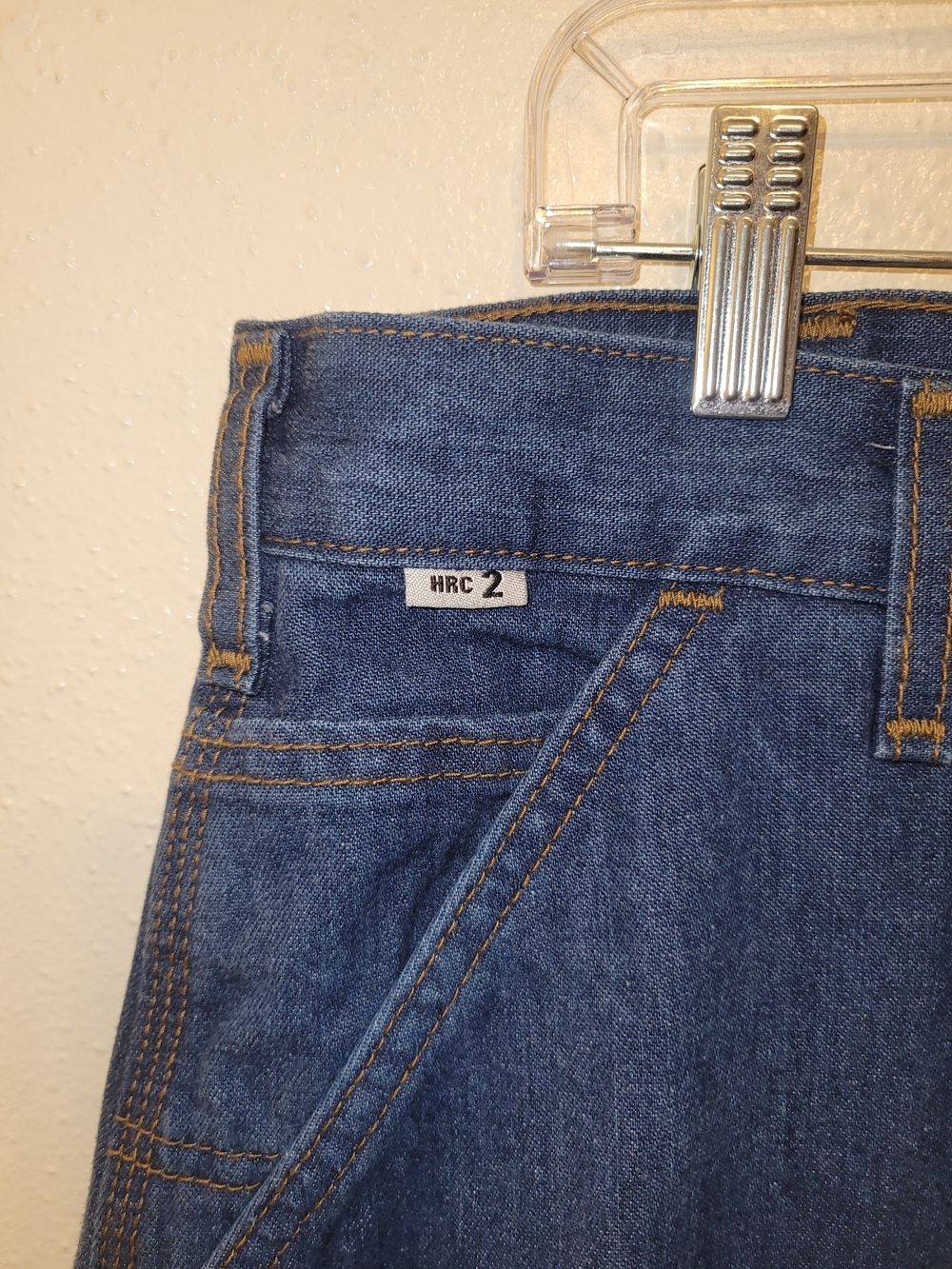 Carhartt FR Carpenter Work Pants 36x34 Blue Denim HRC 2 Flame Resistant Utility - Picture 4 of 10